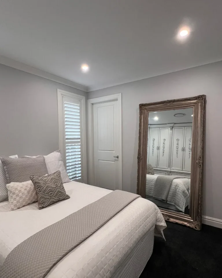 Bedroom with period-style wardrobe