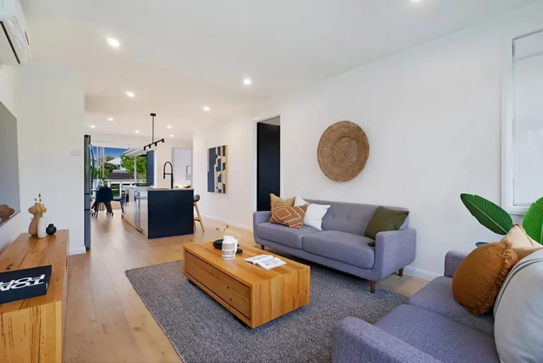 Open-plan living and dining